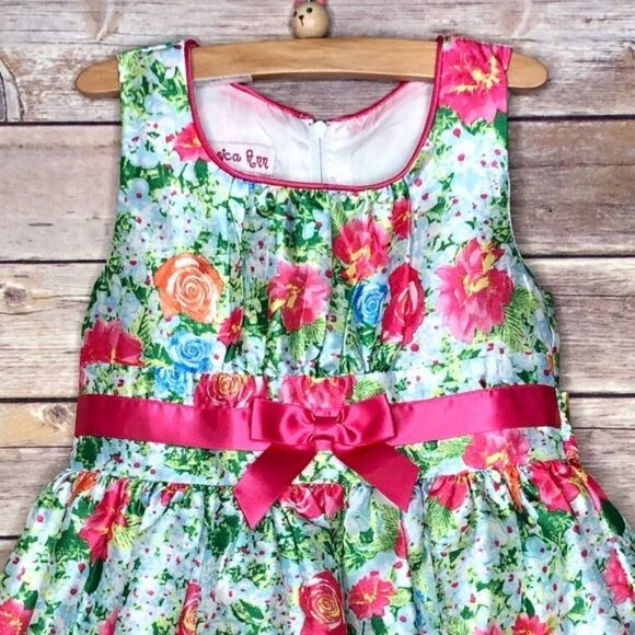 Beautiful Jessica Ann Floral Dress - Sz 4 - Picture 3 of 3